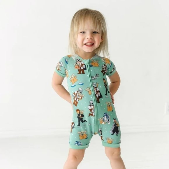 Little Sleepies Other - NIB Little Sleepies Grogu & Friends‎ Shorty Romper Size 6-12 months